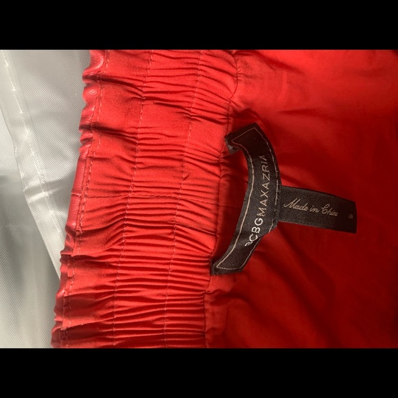 Fun Red Pleather Skirt BCBG - Picture 3 of 3